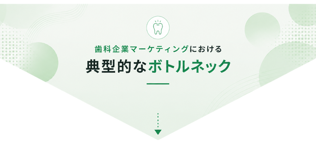 歯科企業マーケティングにおける典型的なボトルネック