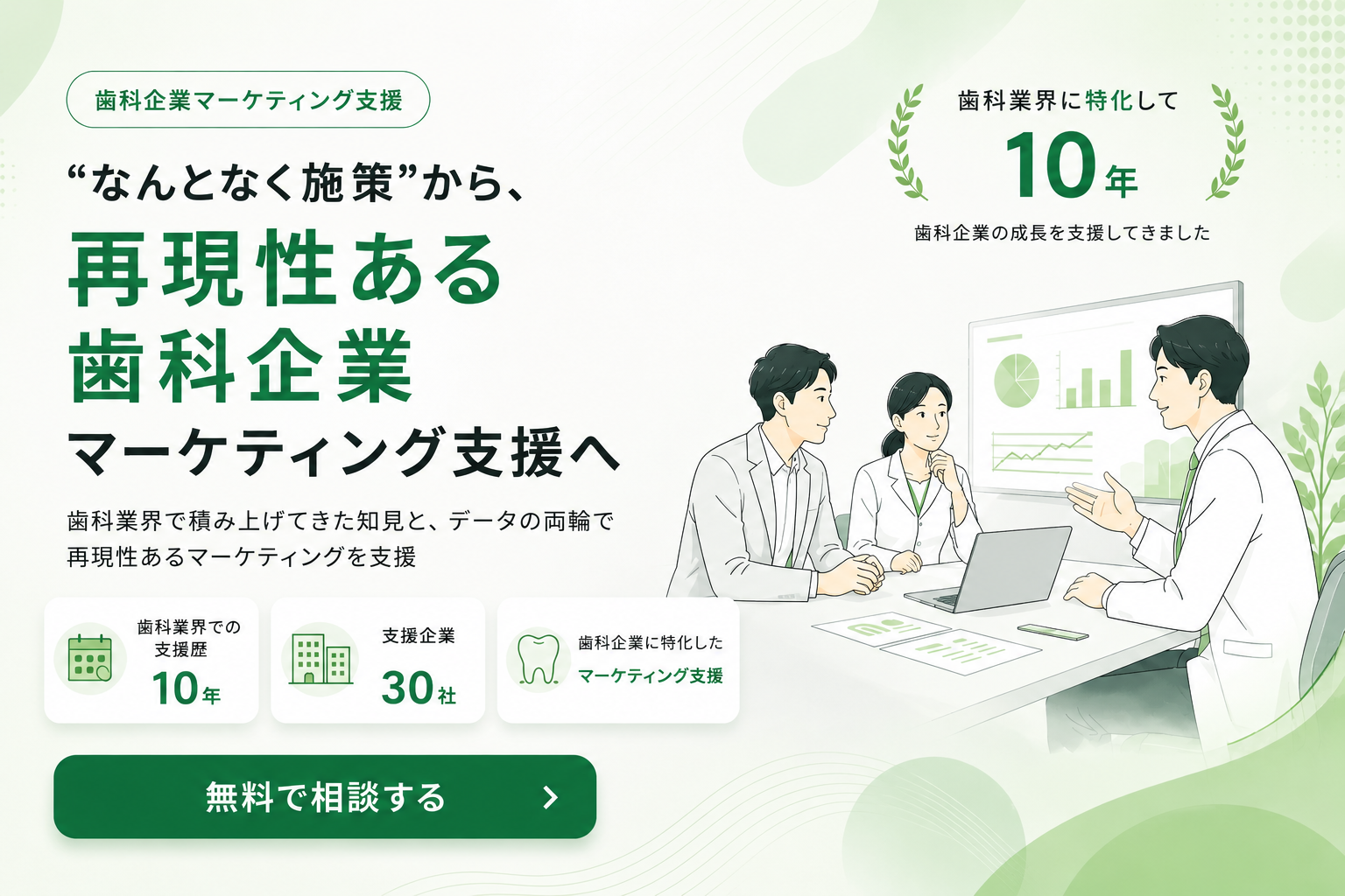"なんとなく施策"から、再現性ある歯科企業マーケティング支援へ