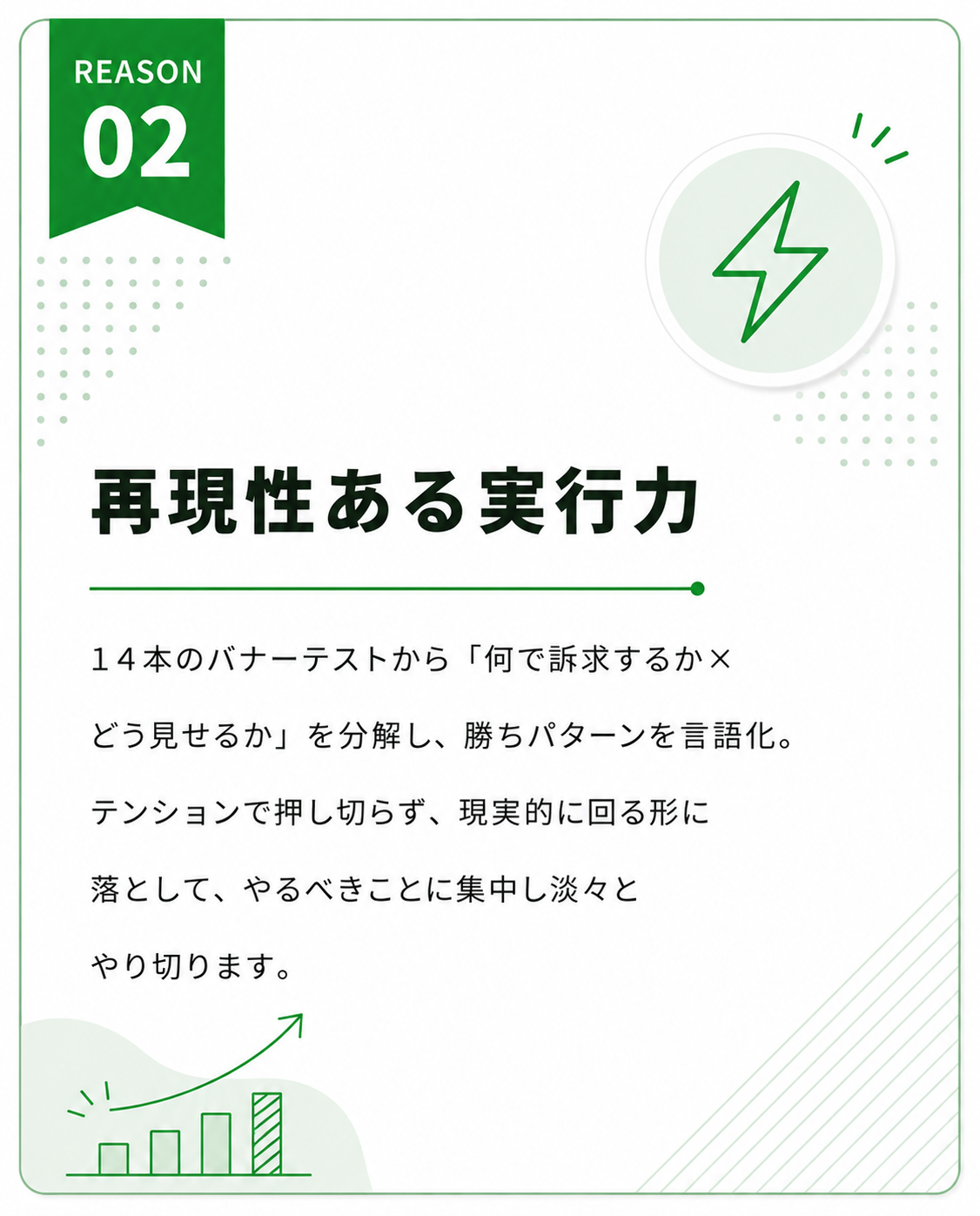 理由②|再現性ある実行力